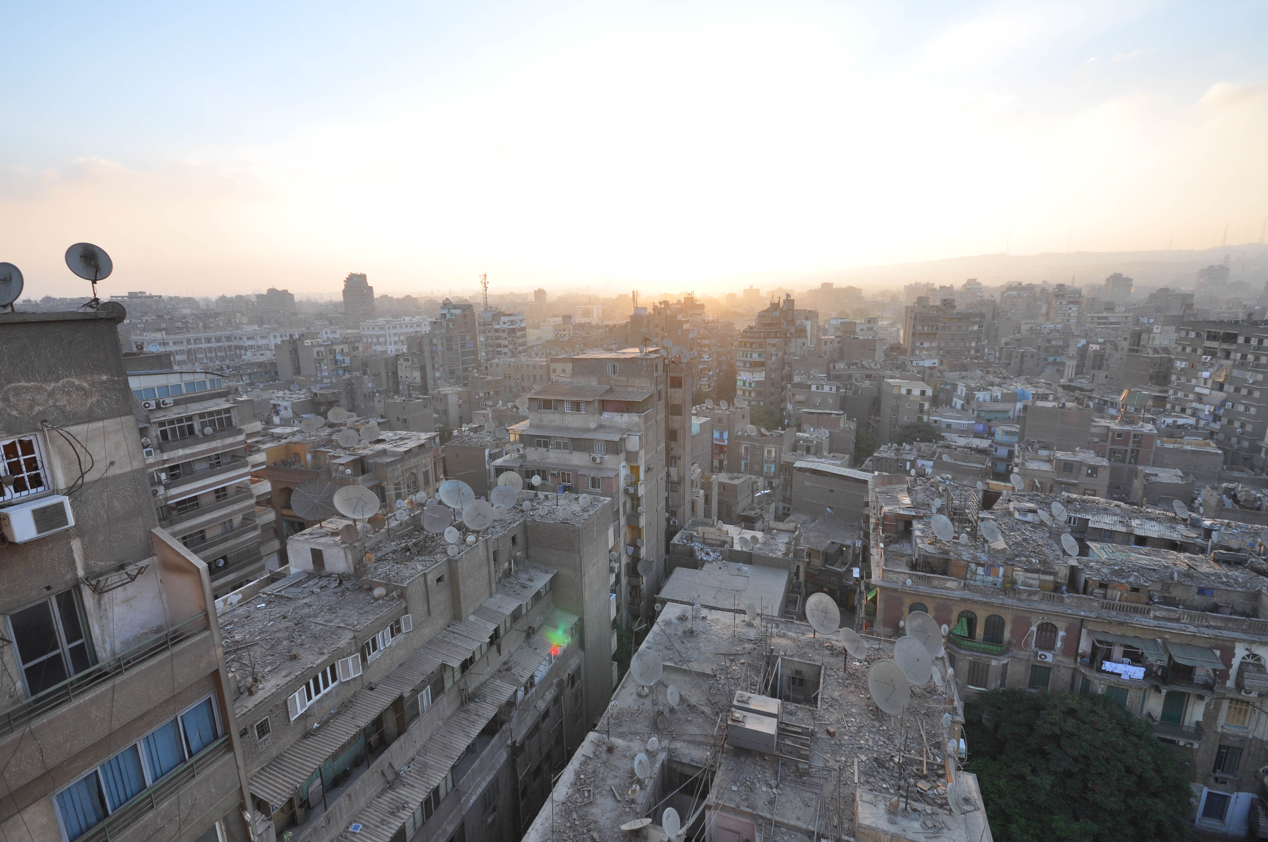 Cairo skyline seen from above the city